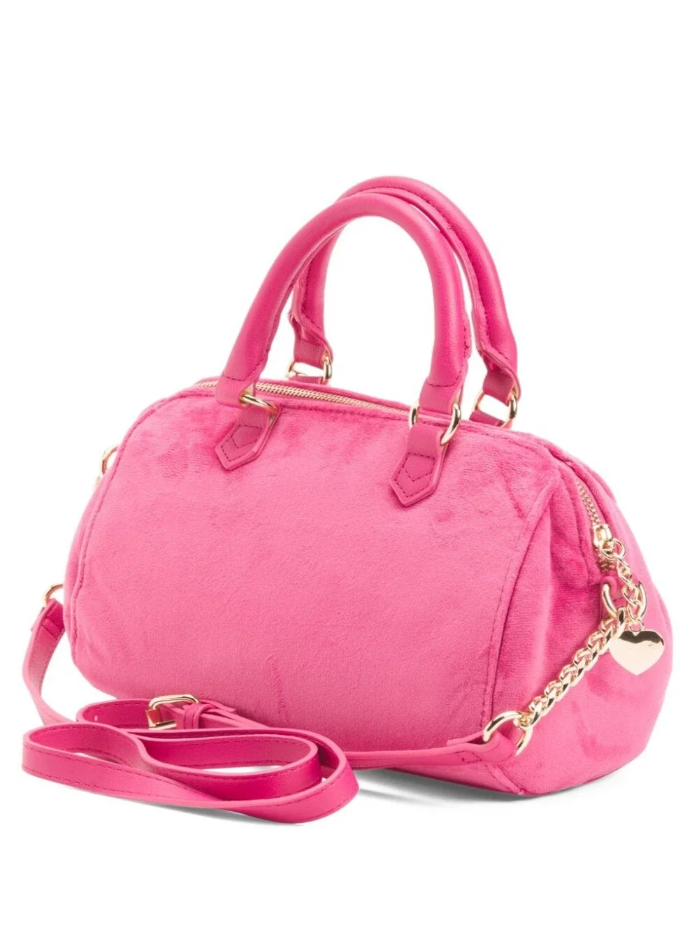 NEW Juicy Couture Velour Sweet Tea Party Raspberry Satchel